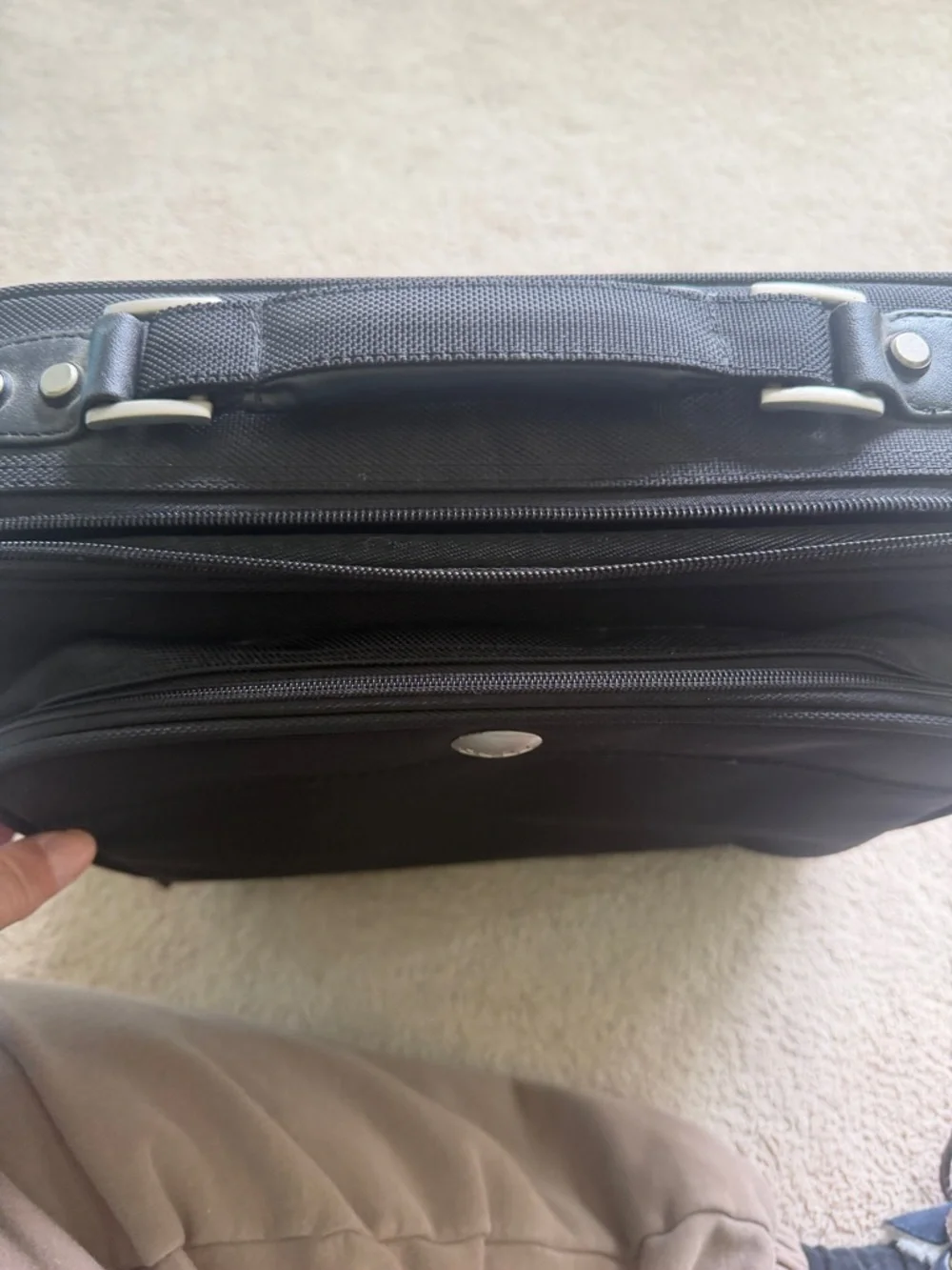 Dell Black Laptop Messenger Bag with Shoulder Strap